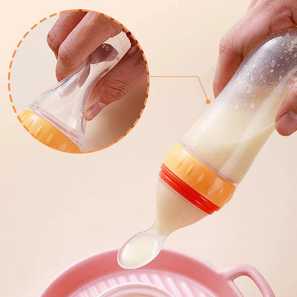 Silicone Baby Feeding Bottle Spoon Feeder