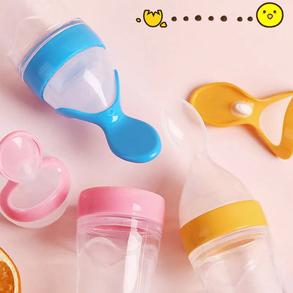 Silicone Baby Feeding Bottle Spoon Feeder