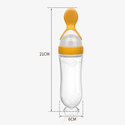 Silicone Baby Feeding Bottle Spoon Feeder