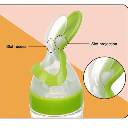 Silicone Baby Feeding Bottle Spoon Feeder