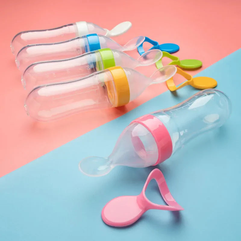 Silicone Baby Feeding Bottle Spoon Feeder