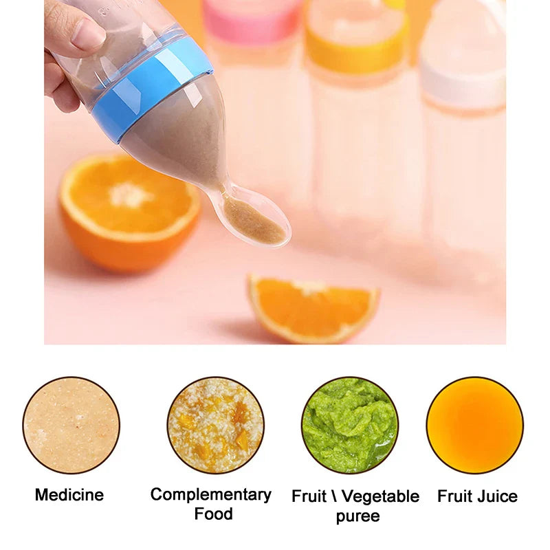 Silicone Baby Feeding Bottle Spoon Feeder