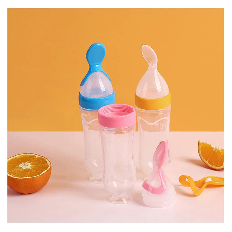Silicone Baby Feeding Bottle Spoon Feeder