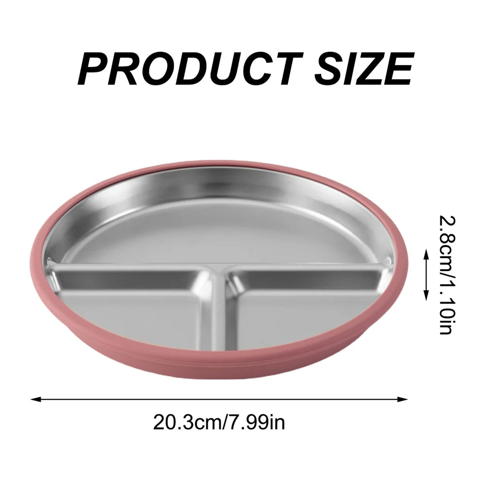 Stainless Steel Baby Suction Plate Bowl