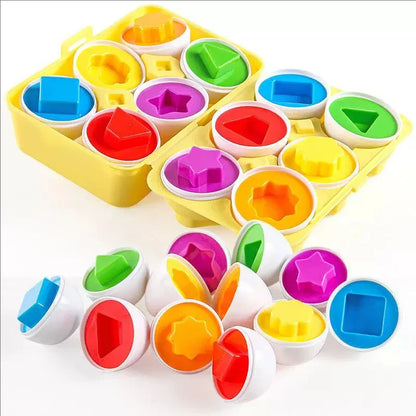 Montessori Easter Egg Shape Matching Sensory Toy