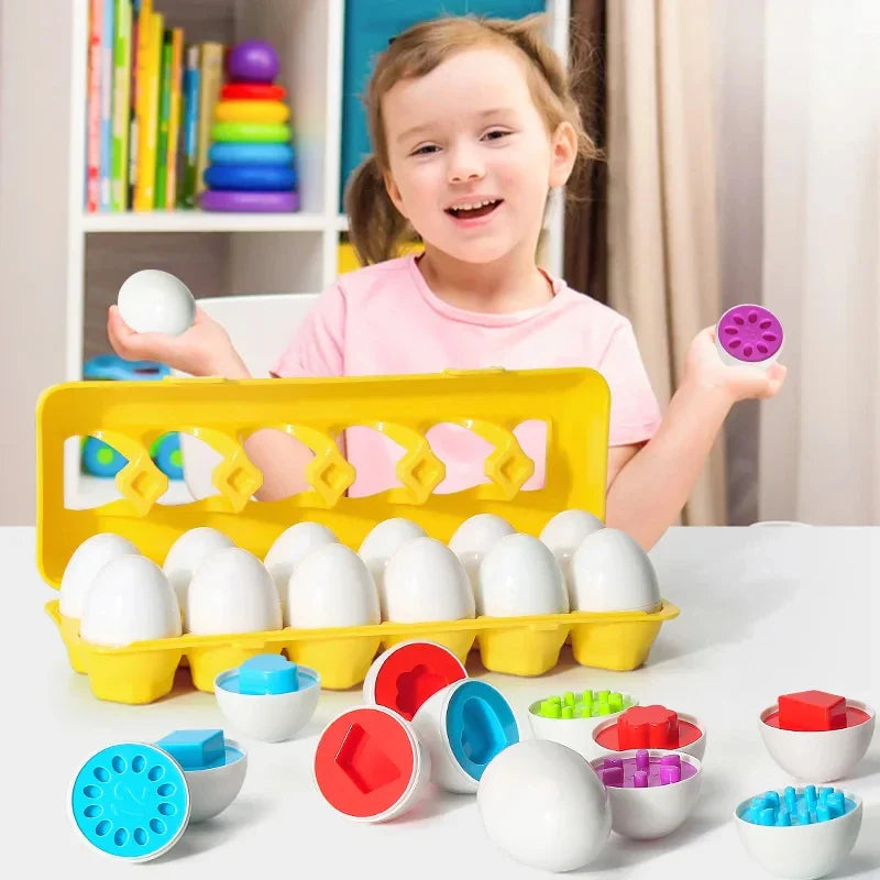 Montessori Easter Egg Shape Matching Sensory Toy