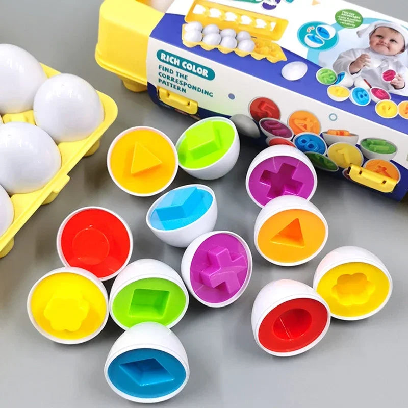 Montessori Easter Egg Shape Matching Sensory Toy