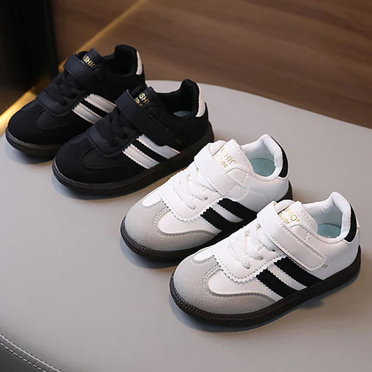Kids PU Leather Soft-Sole Sport Sneakers