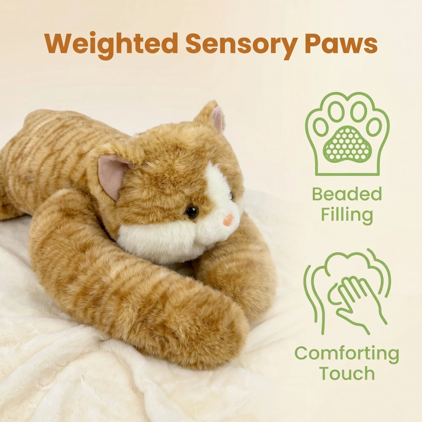 Long Arm Weighted Stuffed Animal Plush Pillow