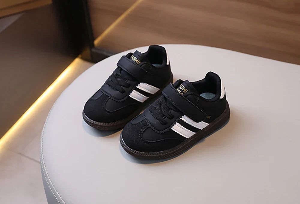 Kids PU Leather Soft-Sole Sport Sneakers