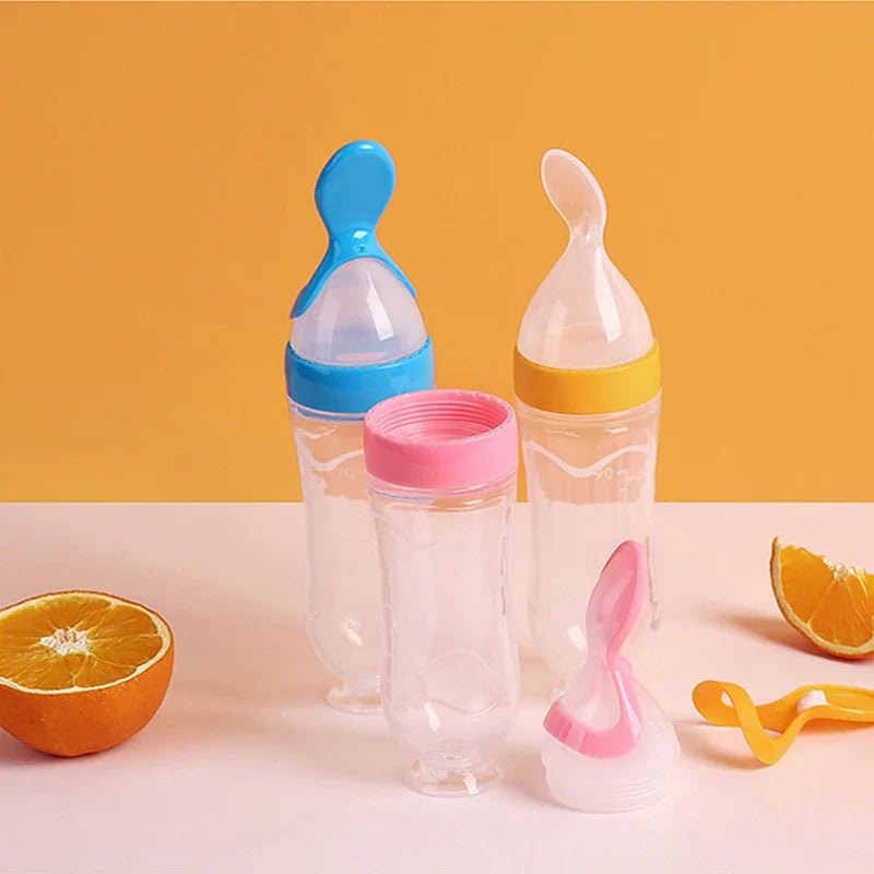 Silicone Baby Feeding Bottle Spoon Feeder