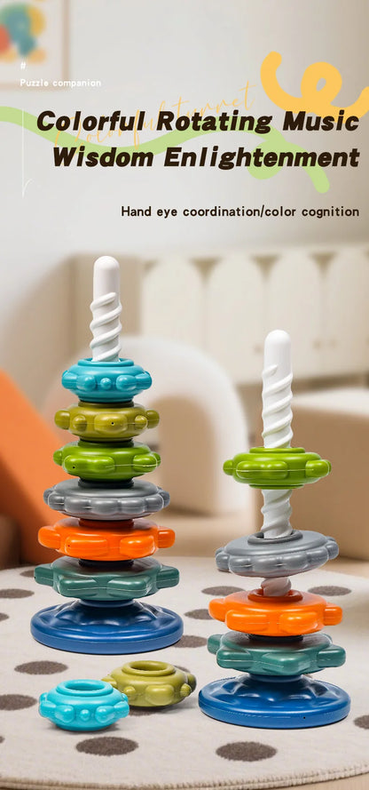 Rainbow Rotating Tower Color Recognition Toy