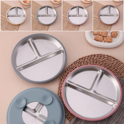Stainless Steel Baby Suction Plate Bowl