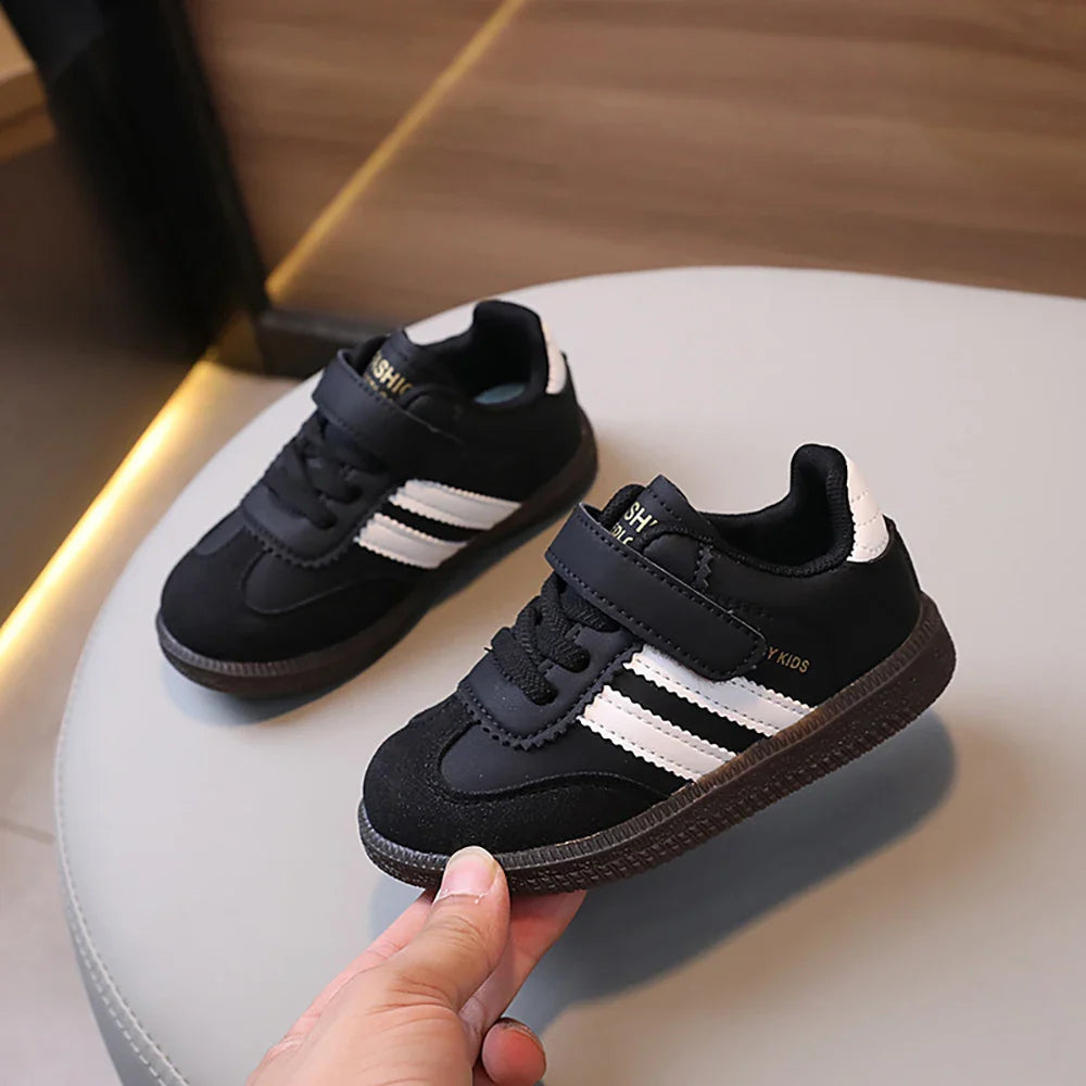 Kids PU Leather Soft-Sole Sport Sneakers