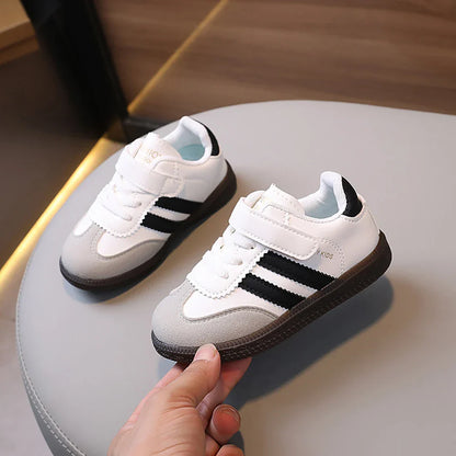 Kids PU Leather Soft-Sole Sport Sneakers