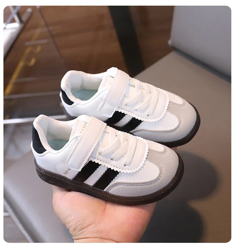 Kids PU Leather Soft-Sole Sport Sneakers