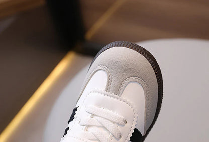 Kids PU Leather Soft-Sole Sport Sneakers