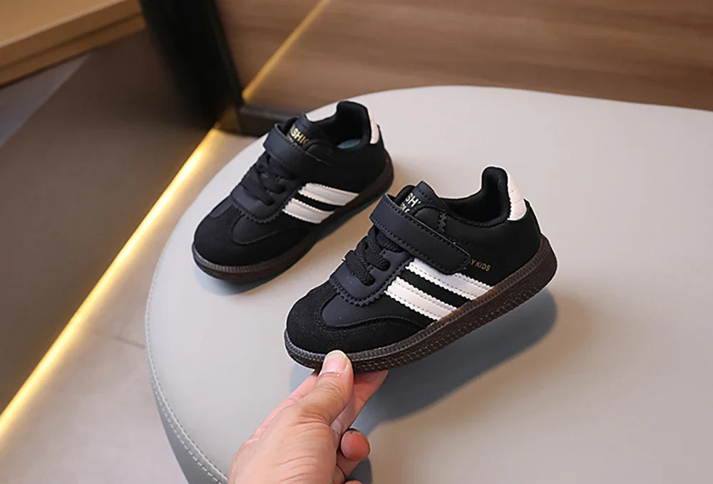 Kids PU Leather Soft-Sole Sport Sneakers