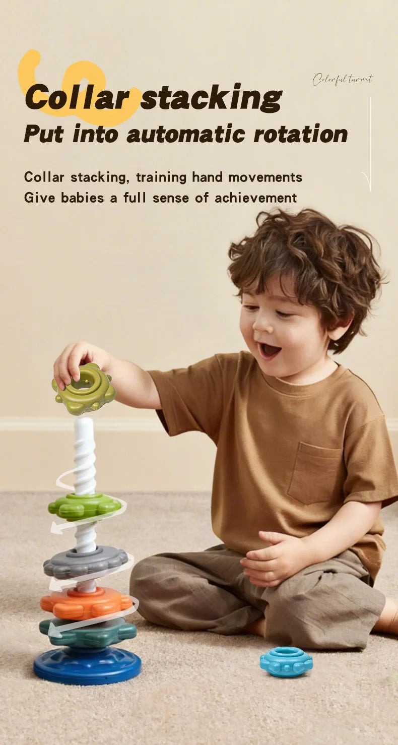 Rainbow Rotating Tower Color Recognition Toy