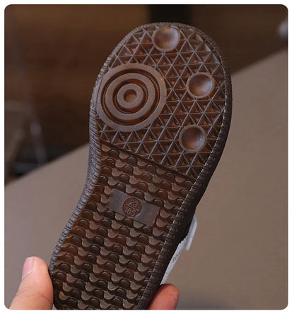 Kids PU Leather Soft-Sole Sport Sneakers