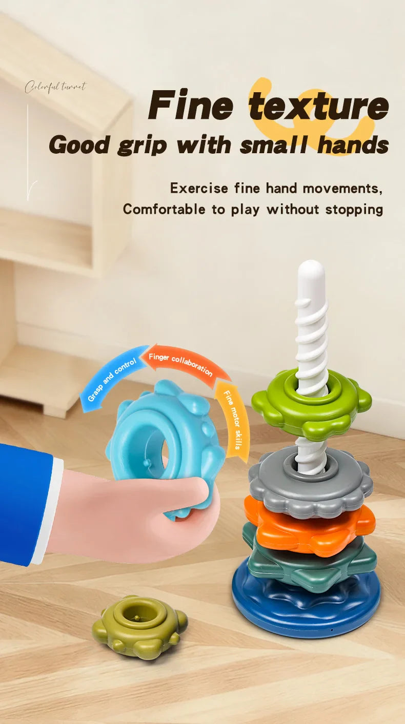 Rainbow Rotating Tower Color Recognition Toy