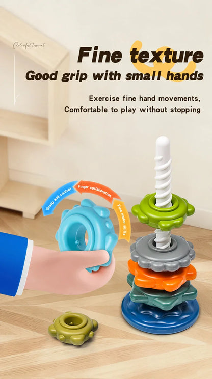 Rainbow Rotating Tower Color Recognition Toy