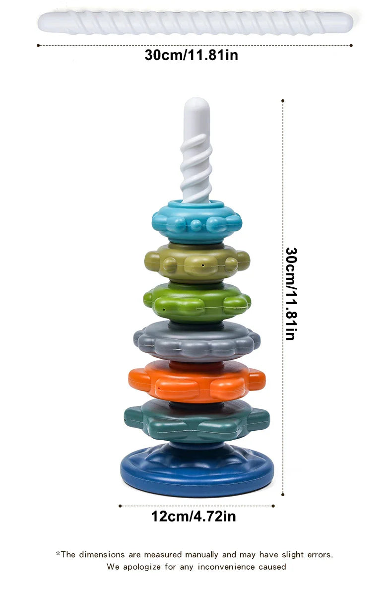 Rainbow Rotating Tower Color Recognition Toy