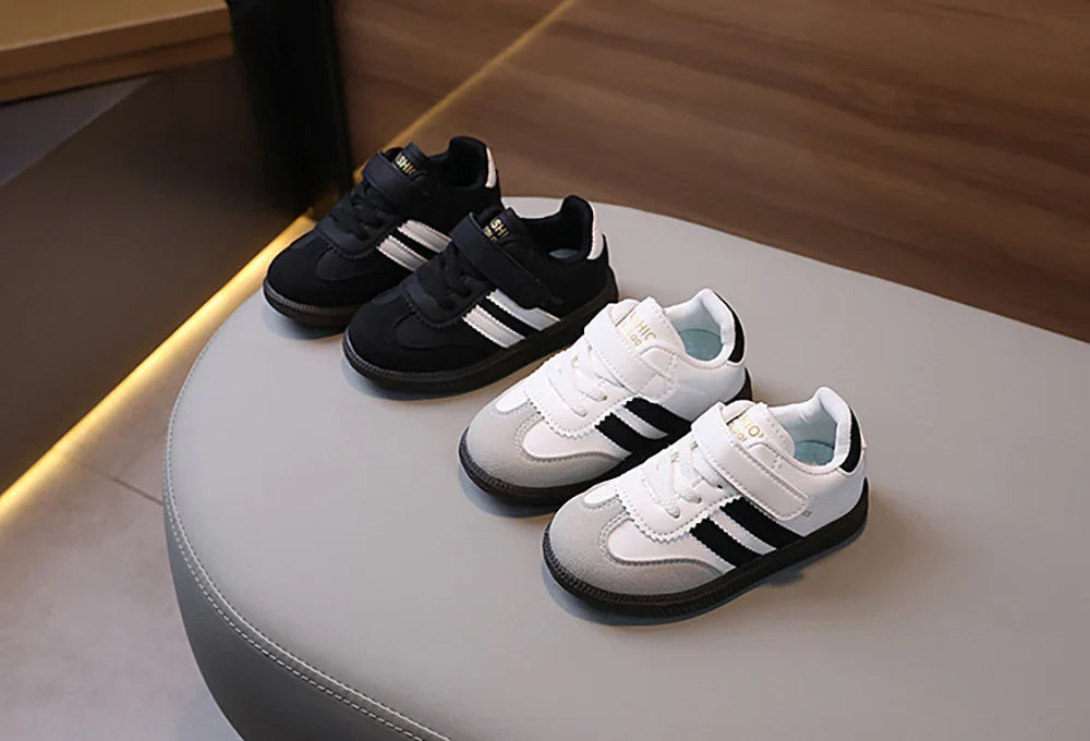 Kids PU Leather Soft-Sole Sport Sneakers