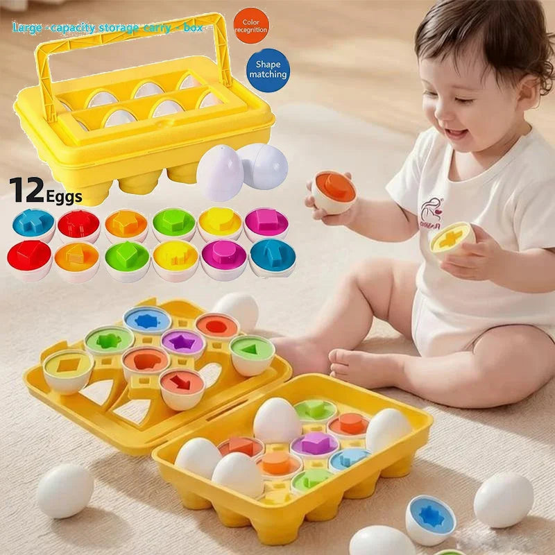 Montessori Easter Egg Shape Matching Sensory Toy