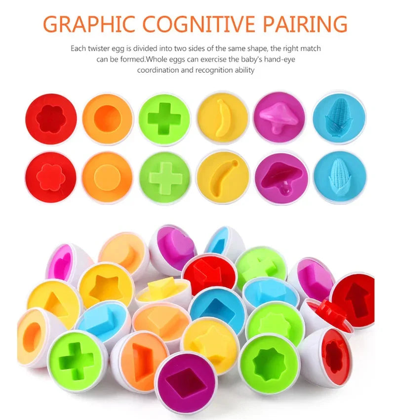 Montessori Easter Egg Shape Matching Sensory Toy
