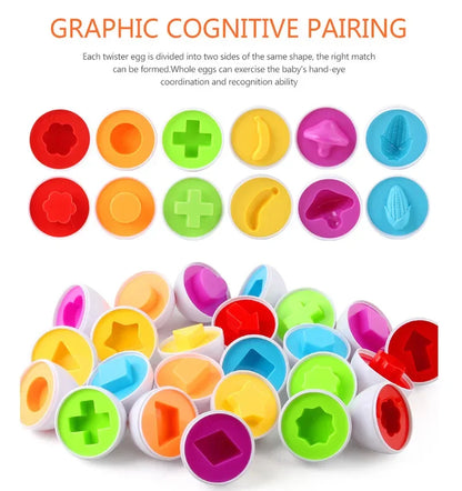 Montessori Easter Egg Shape Matching Sensory Toy