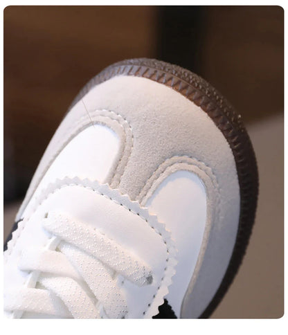 Kids PU Leather Soft-Sole Sport Sneakers