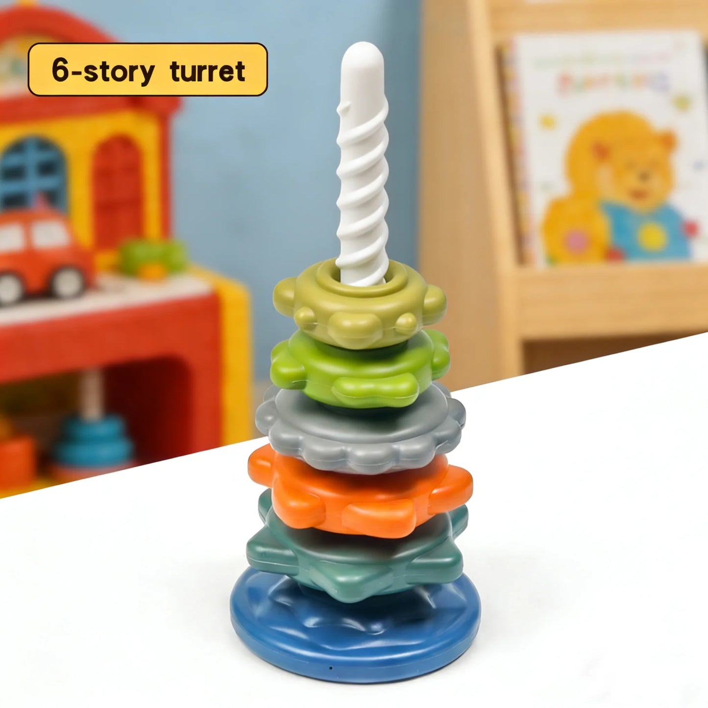 Rainbow Rotating Tower Color Recognition Toy