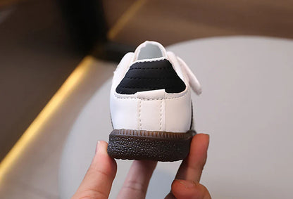 Kids PU Leather Soft-Sole Sport Sneakers