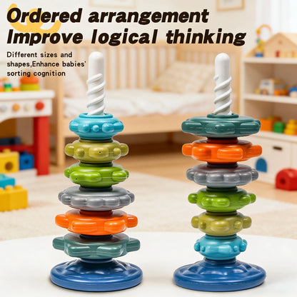 Rainbow Rotating Tower Color Recognition Toy