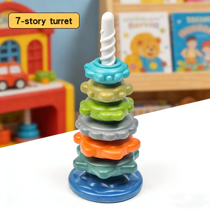 Rainbow Rotating Tower Color Recognition Toy