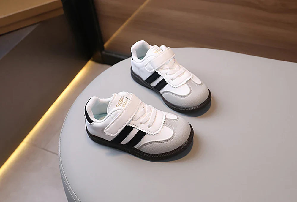 Kids PU Leather Soft-Sole Sport Sneakers