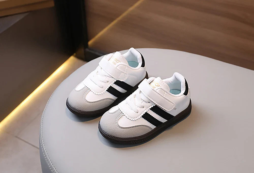 Kids PU Leather Soft-Sole Sport Sneakers