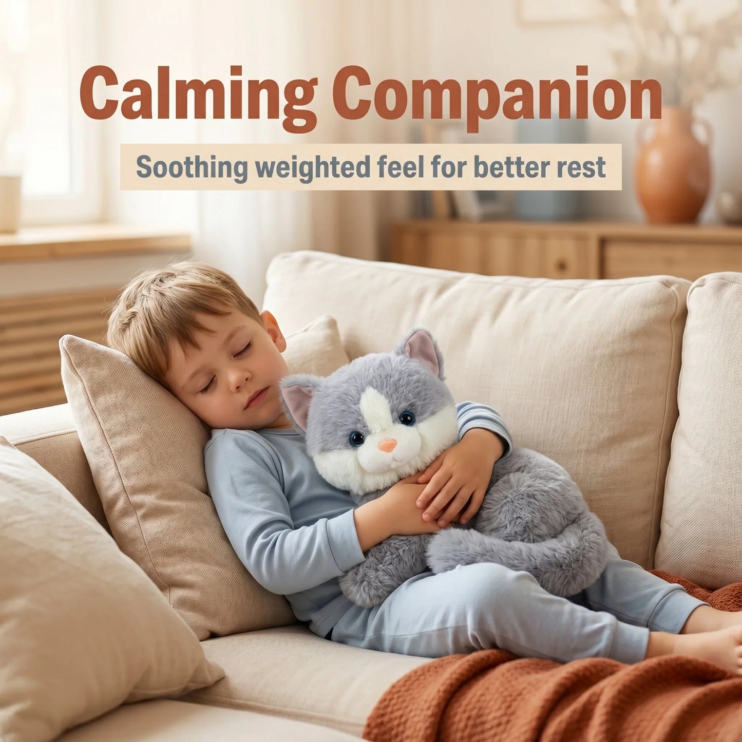 Long Arm Weighted Stuffed Animal Plush Pillow