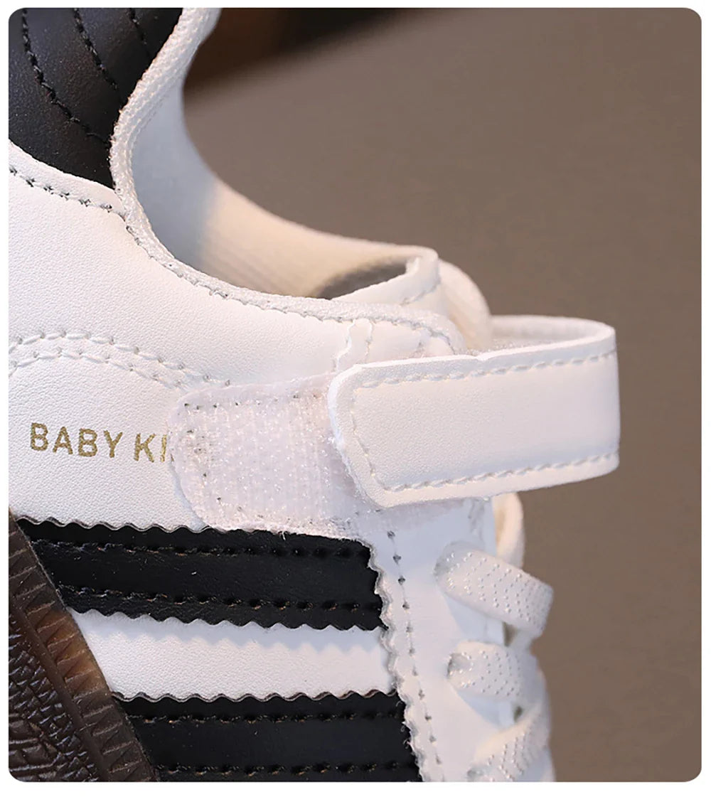 Kids PU Leather Soft-Sole Sport Sneakers