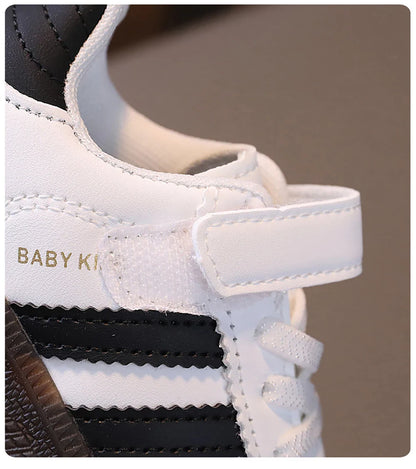 Kids PU Leather Soft-Sole Sport Sneakers