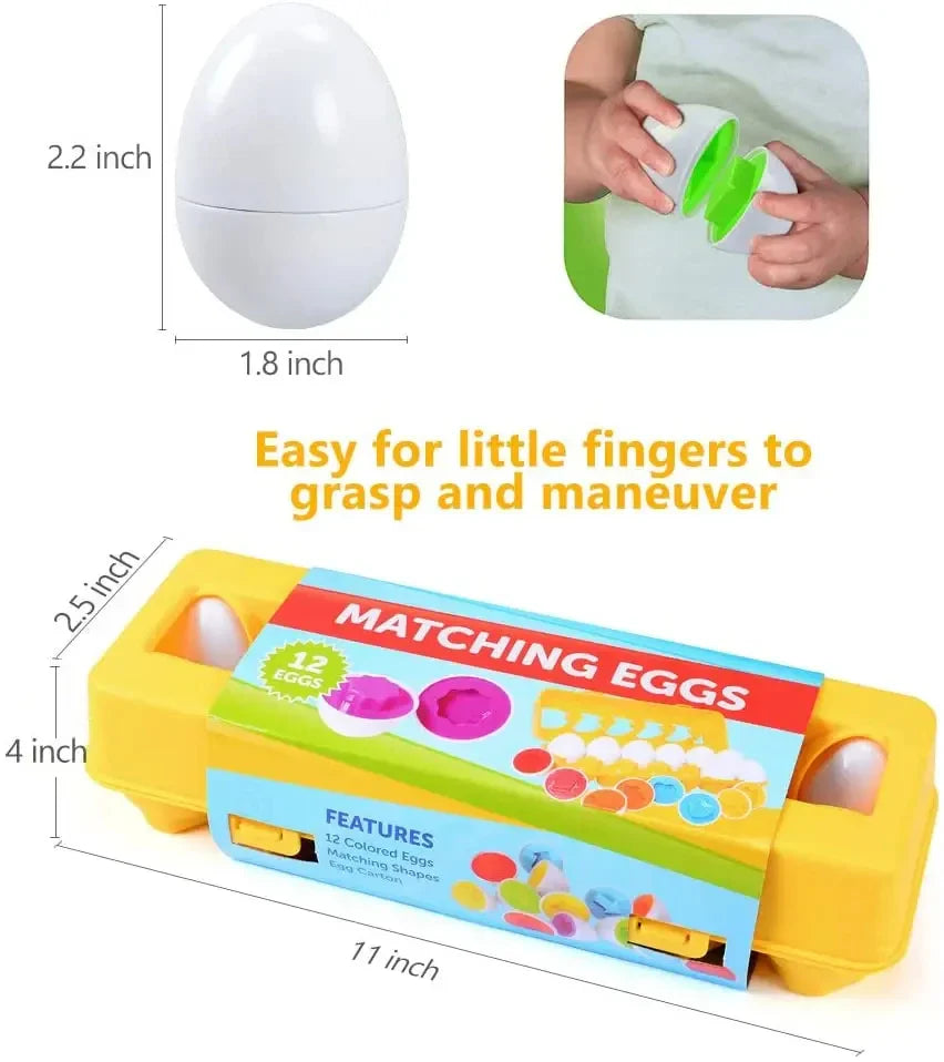 Montessori Easter Egg Shape Matching Sensory Toy