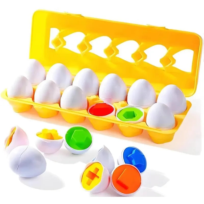 Montessori Easter Egg Shape Matching Sensory Toy
