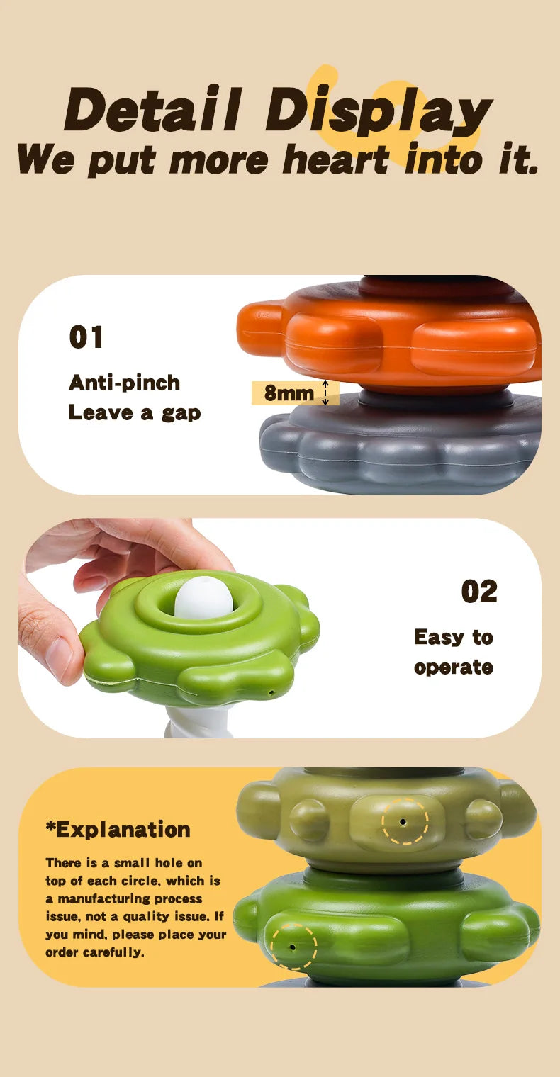 Rainbow Rotating Tower Color Recognition Toy