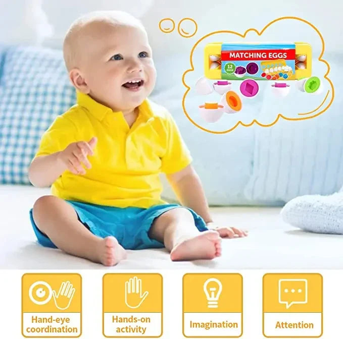 Montessori Easter Egg Shape Matching Sensory Toy